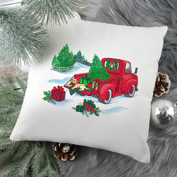 Christmas Retro Truck with Pup - Image 8