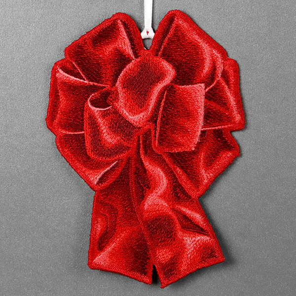 Christmas Ribbon Ornament (In-the-Hoop) - Image 2