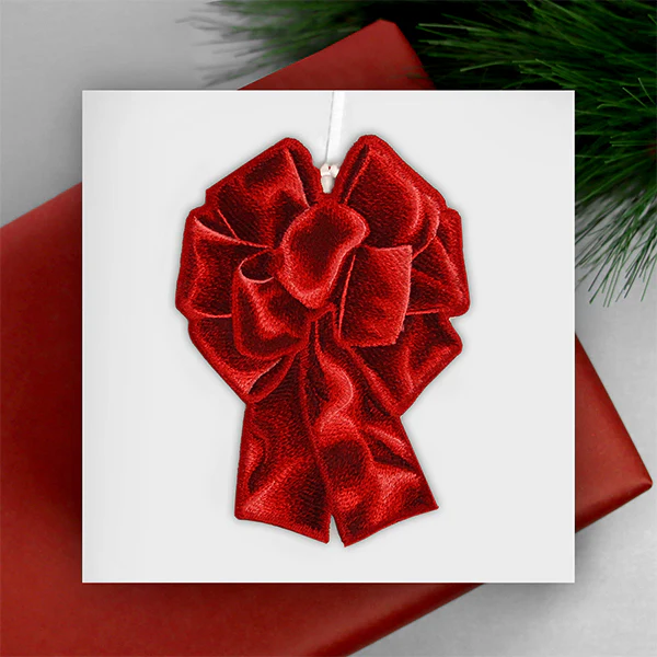 Christmas Ribbon Ornament (In-the-Hoop) - Image 3