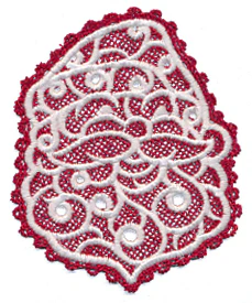 Christmas Santa (Battenburg Lace with Rayon) - Image 3
