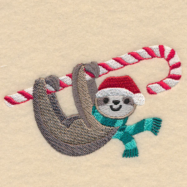 Christmas Sloth with Candy Cane - Image 3