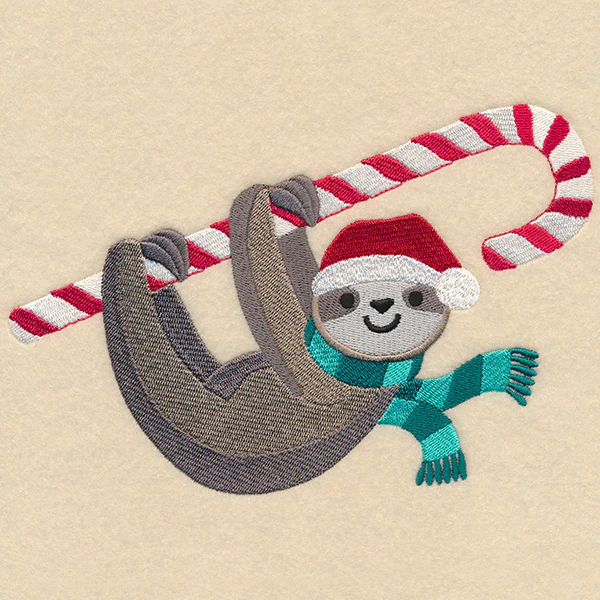 Christmas Sloth with Candy Cane - Image 4