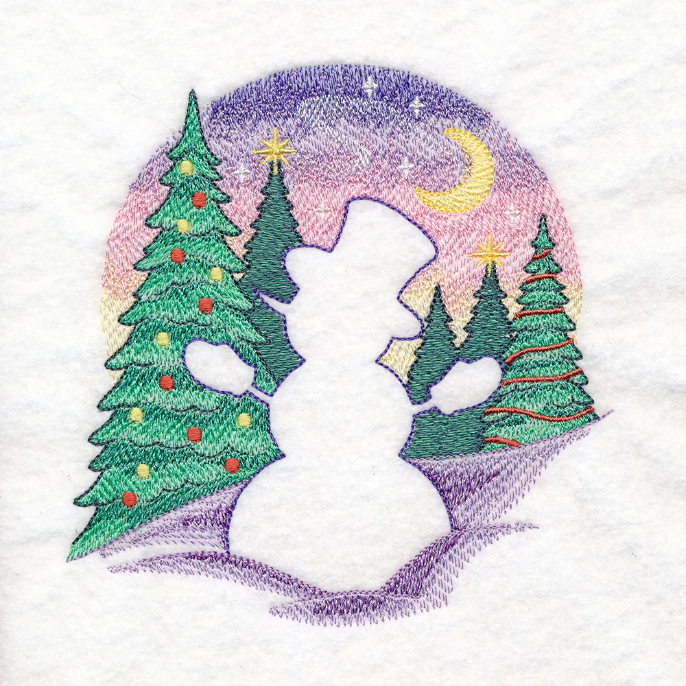 Christmas Snowman Silhouette (Embossed) - Image 5