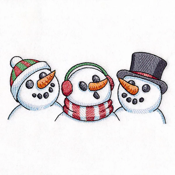 Christmas Snowman Trio Border - Image 4