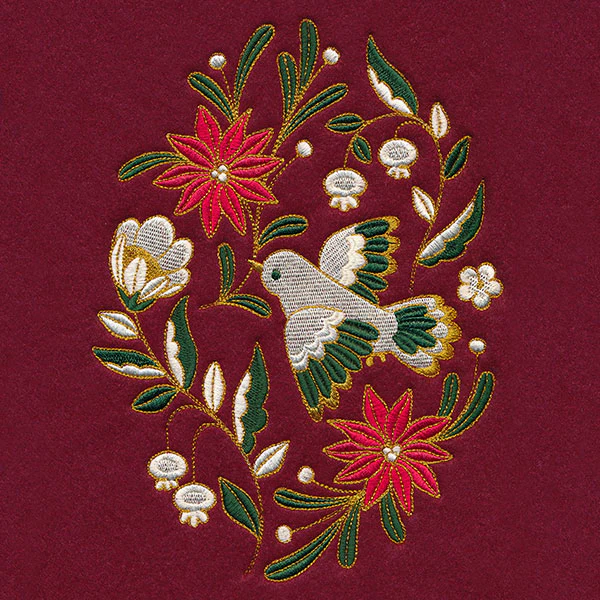 Christmas Textures Poinsettia & Dove Feature - Image 7
