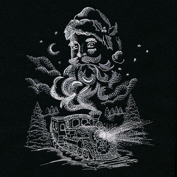 Christmas Train and Old Saint Nick Scene - Image 3