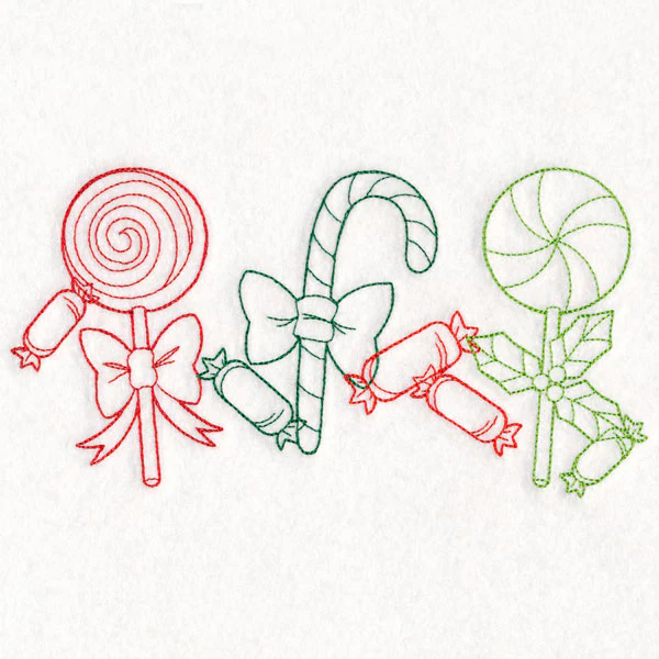 Christmas Treats Border - Candies (Vintage) - Image 2