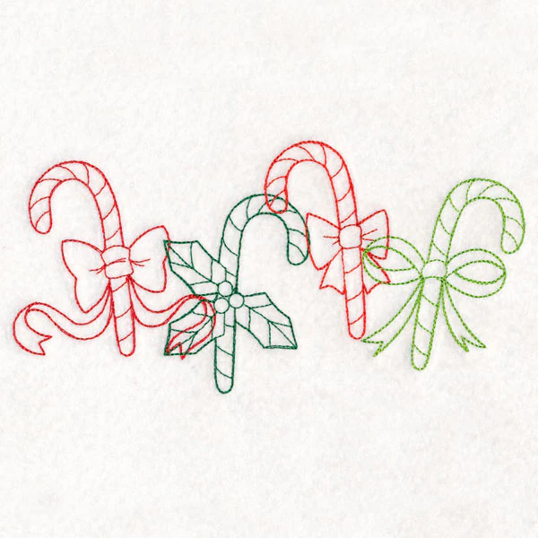 Christmas Treats Border - Candy Canes (Vintage) - Image 2