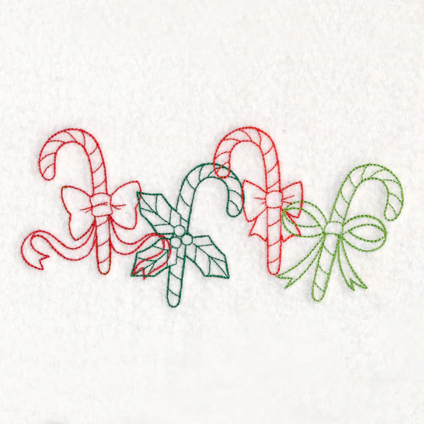 Christmas Treats Border - Candy Canes (Vintage) - Image 3