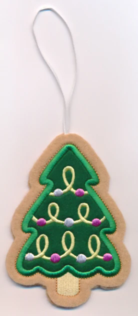 Christmas Tree Cookie Ornament (In-the-Hoop) - Image 3