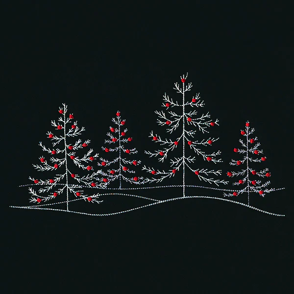 Christmas Tree Scene Border - Image 2