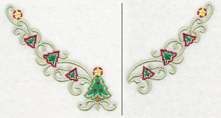 Christmas Tree Swirls Neckline (V-Neck) (Split) - Image 3