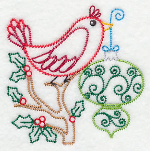 Christmas Whimsy Bird and Bulb 1 (Vintage) - Image 5