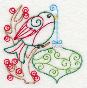 Christmas Whimsy Bird and Bulb 2 (Vintage) - Image 5