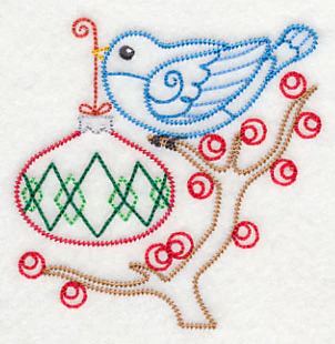 Christmas Whimsy Bird and Bulb 7 (Vintage) - Image 5