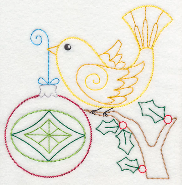 Christmas Whimsy Bird and Bulb 8 (Vintage) - Image 6