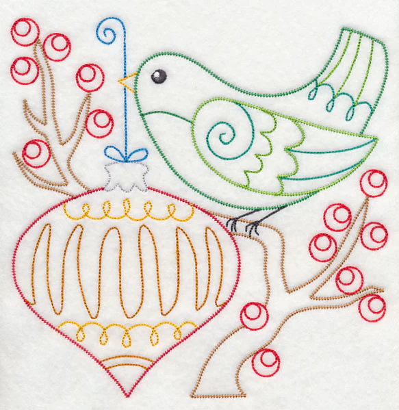 Christmas Whimsy Bird and Bulb 9 (Vintage) - Image 6