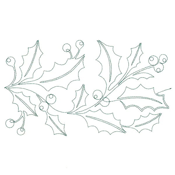 Christmas Wishes - Holly (Edge-to-Edge Quilting) - Image 3