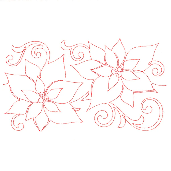 Christmas Wishes - Poinsettia (Edge-to-Edge Quilting) - Image 2