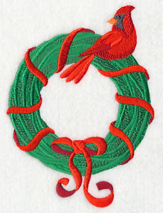 Christmas Wreath and Cardinal - Image 3