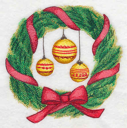 Christmas Wreath and Ornaments in Watercolor - Image 3