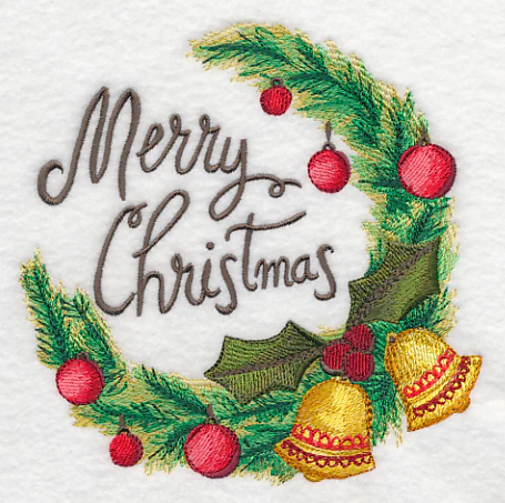 Christmas Wreath (Merry) in Watercolor - Image 3