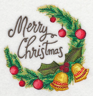 Christmas Wreath (Merry) in Watercolor - Image 4