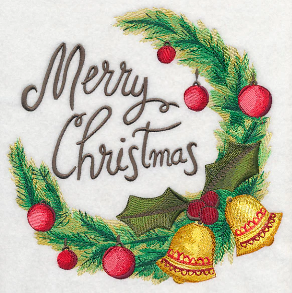 Christmas Wreath (Merry) in Watercolor - Image 5