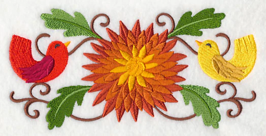 Chrysanthemum with Birds - Image 3