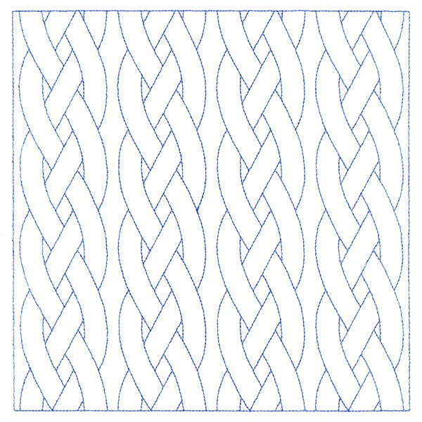 Classic Braided Cable Square (Double Run)