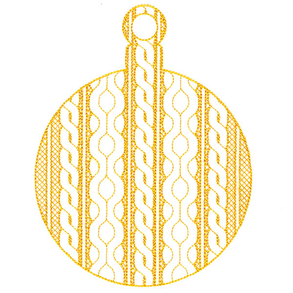Classic Cable Pattern Ornament - Image 4