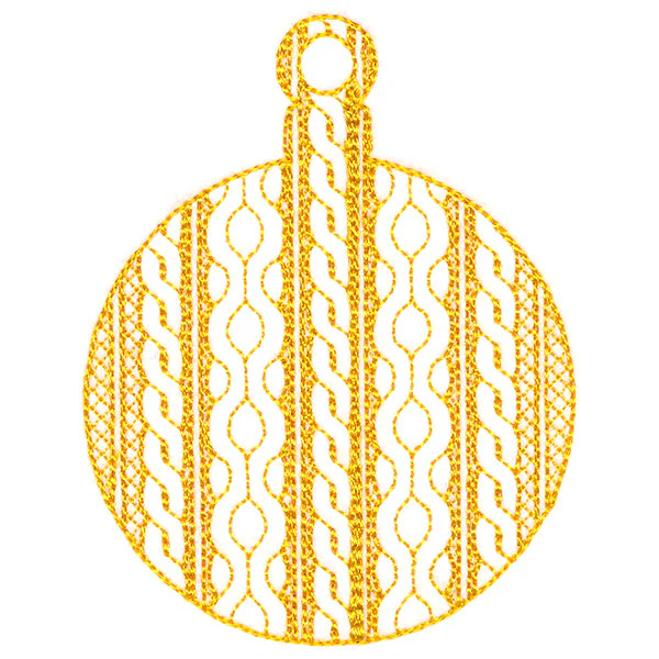 Classic Cable Pattern Ornament - Image 5