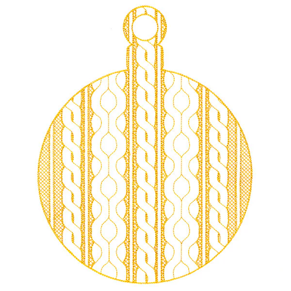 Classic Cable Pattern Ornament - Image 6