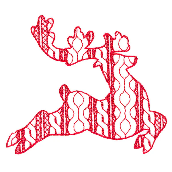 Classic Cable Pattern Reindeer - Image 4