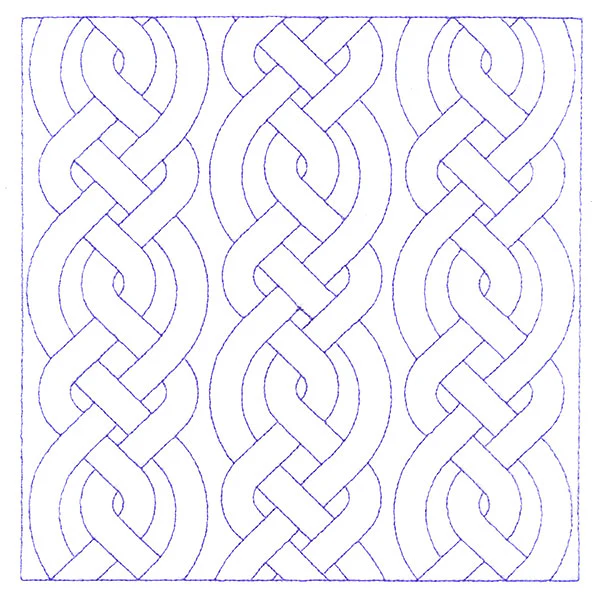 Classic Celtic Cable Square (Double Run)