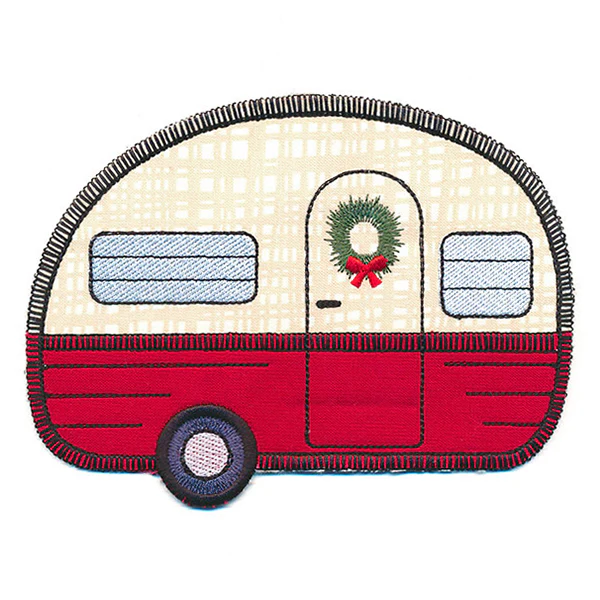 Classic Christmas Camper Ornament (In-the-Hoop) - Image 2