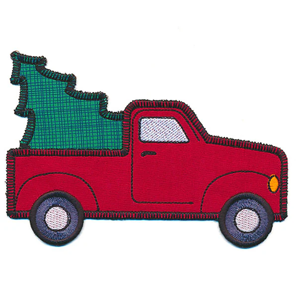 Classic Christmas Retro Truck Ornament (In-the-Hoop) - Image 2