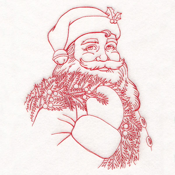 Classic Christmas Santa Etching - Image 2