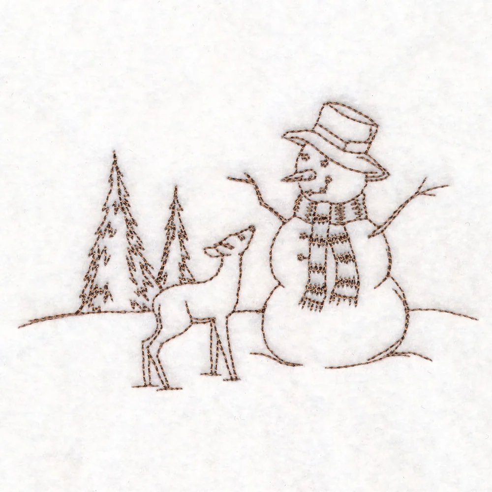 Classic Christmas Scene - Snowman - Image 3