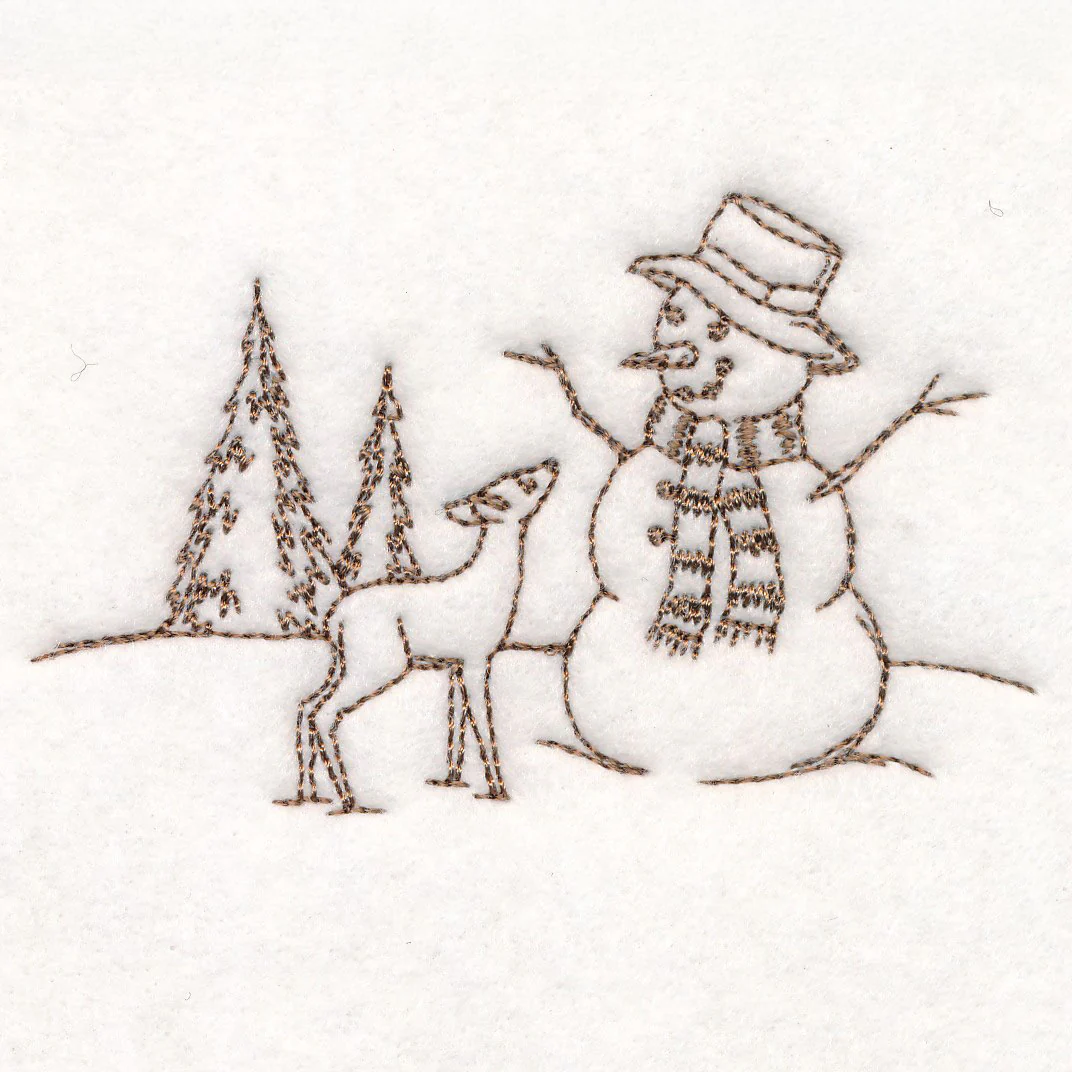 Classic Christmas Scene - Snowman - Image 4