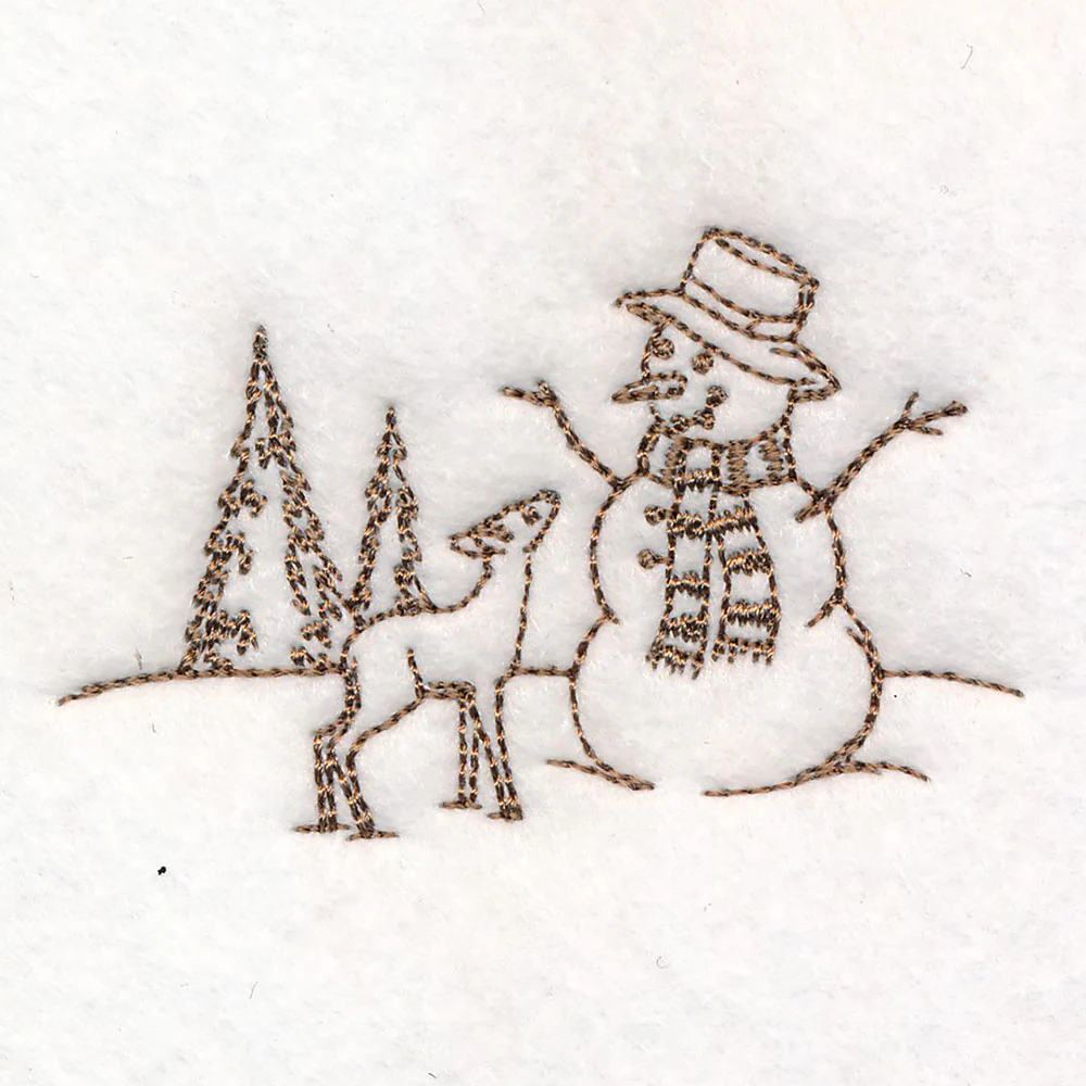 Classic Christmas Scene - Snowman - Image 5