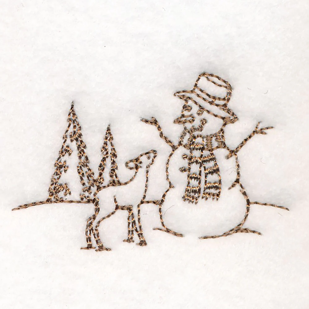 Classic Christmas Scene - Snowman - Image 6
