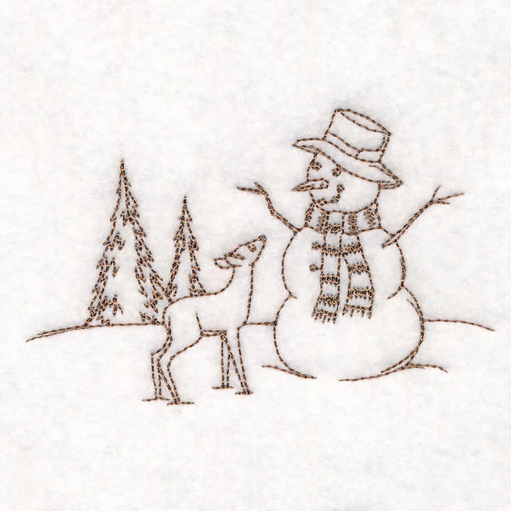 Classic Christmas Scene - Snowman - Image 7