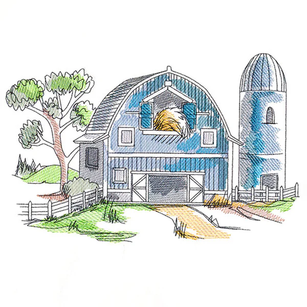 Classic Countryside Barn Scene