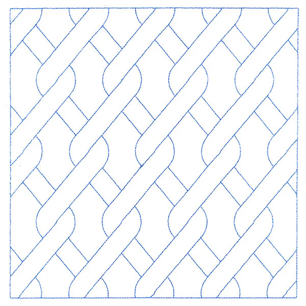 Classic Diamond Cable Square (Double Run)