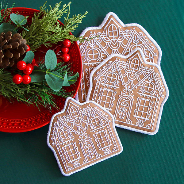 Classic Gingerbread House Trivet (In-the-Hoop) - Image 10
