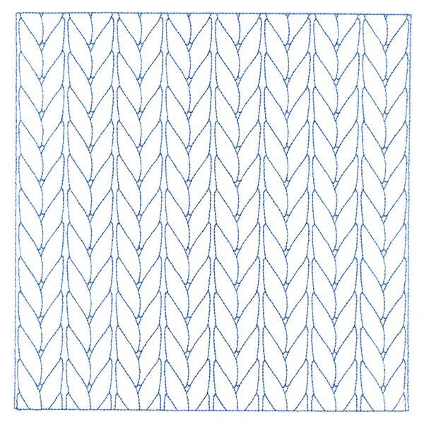 Classic Knitting Square (Double Run)