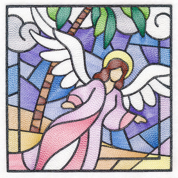 Classic Stained Glass Nativity Scene - Heavenly Angel 1 - Image 3