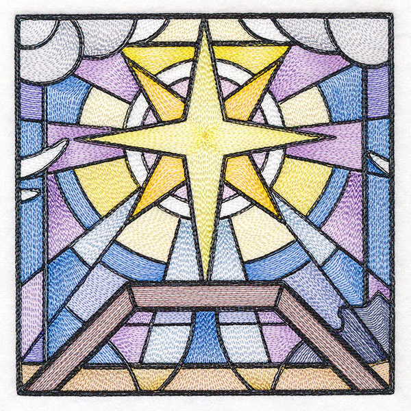 Classic Stained Glass Nativity Scene - Star of Bethlehem - Image 5