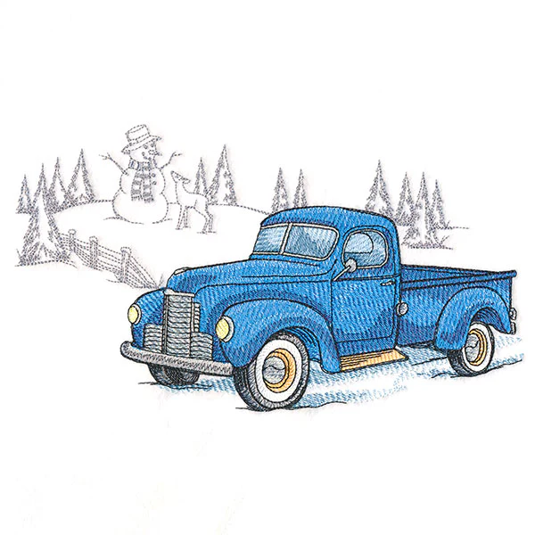 Classic Winter Retro Truck - Image 3